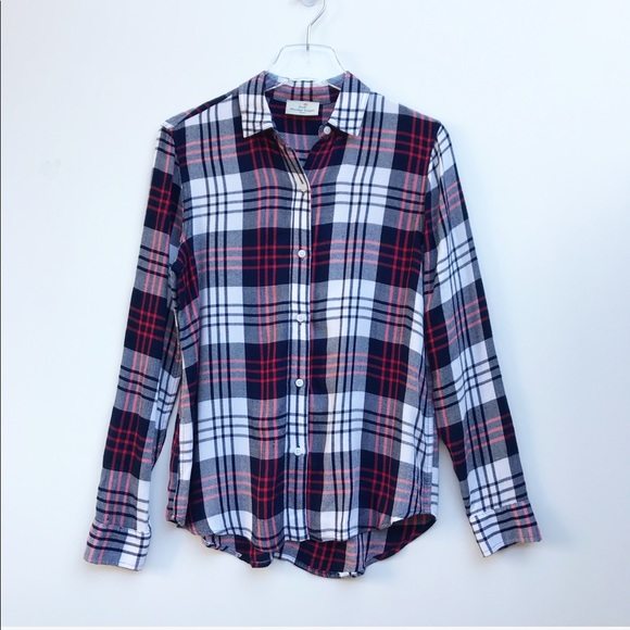 Marine Layer Tops - Marine Layer Plaid Flannel Button Front Shirt S